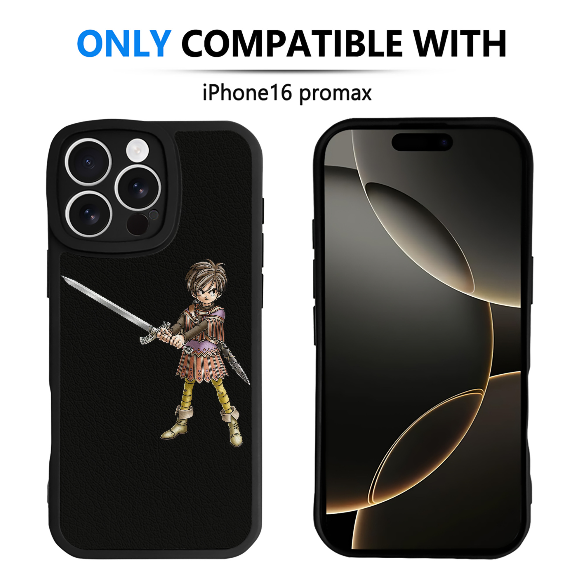 （画像用） ドラゴンクエスト Doragon Kuesuto Dragon Quest 【iPhone 16シリーズ対応】シリコンスマホケース（レザー調） 材質：シリコン